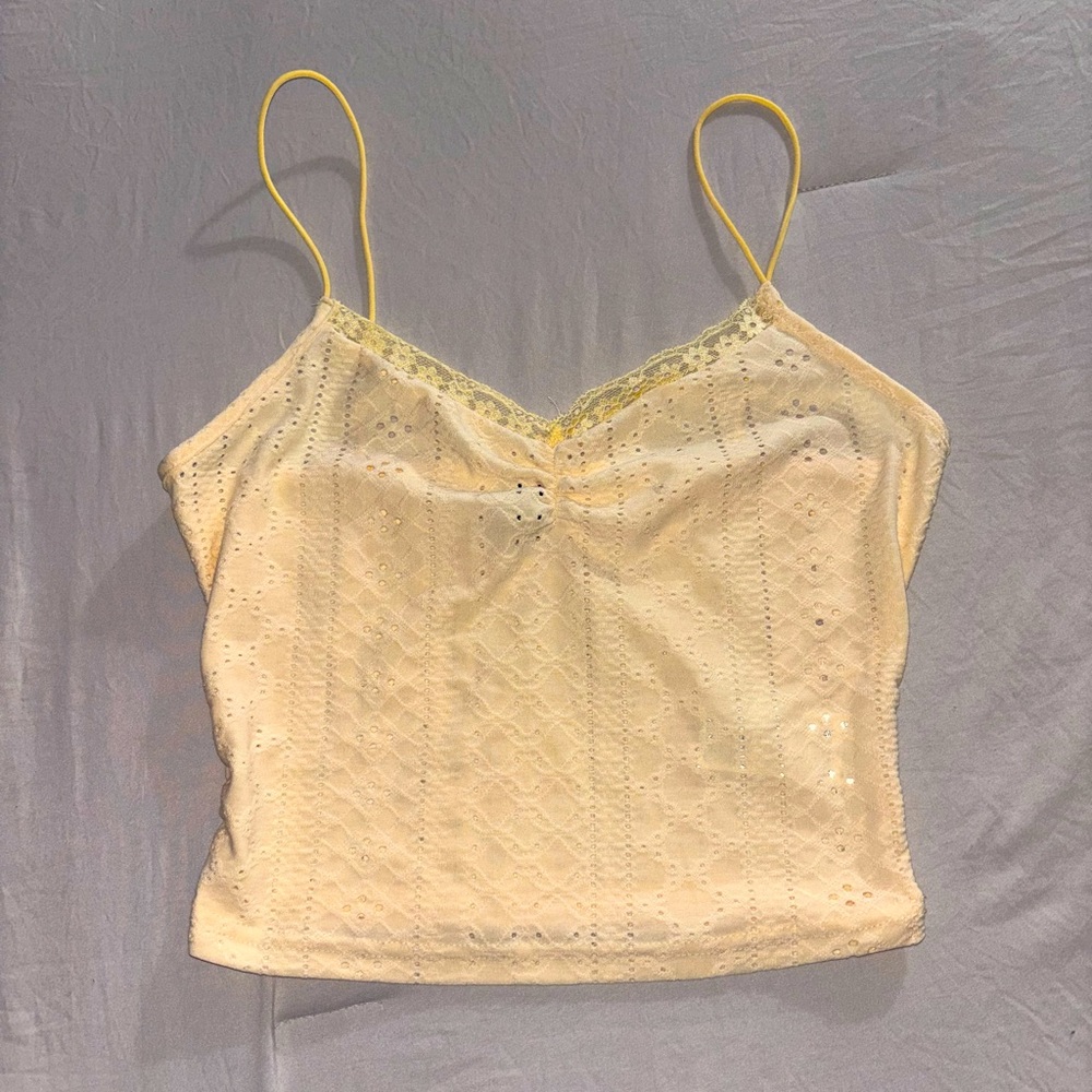 Women’s light yellow cami top